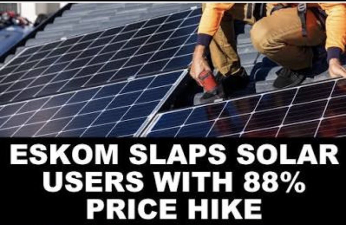 landbourainier's tweet photo. 🚨ESKOM VS SOLAR South Africans Are Furious Over New Electricity Costs‼️

For years, South Africans were told to find alternative power solutions because of load-shedding, now that many households have invested in solar, batteries, gas appliances, and energy-saving methods, people feel like they’re being punished for using LESS electricity‼️

A new Gosolr report shows SA electricity prices have skyrocketed over 1,100% since 2007, making us one of the priciest in the G20🔥

The biggest shock, fixed connection fees have skyrocketed‼️

Homepower 4 customers jumped from R193 per month to R543 per month just to stay connected to the grid‼️ That's a 181% hike before you switch on a single light.

So even if your solar system is carrying you through the month, your bill isn’t dropping like it should because the fixed charges keep climbing.

This system is now: •Penalising low-usage households
•Discouraging solar adoption
•Hammering the middle class
•Squeezing small businesses

Experts warn of a classic death spiral: •higher prices •less consumption •Eskom revenue falls •prices rise again.

Other countries are mandating solar on new homes. Here we’re effectively taxing energy independence🔥

Why are we being charged more for trying to save electricity and become less reliant on Eskom⁉️

Fixed charges for grid backup make sense but skyrocketing ones that punish people who invested when the utility failed them, that feels deeply unfair‼️