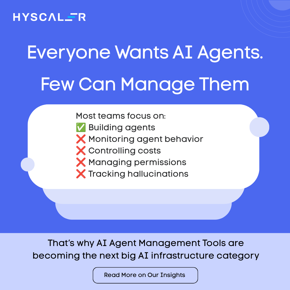 HyScaler's tweet photo. Companies are deploying AI agents faster than they can control them.
As agents become more autonomous, the challenge shifts from building → governance.
Read more: https://t.co/CugVd6cVdY
#AIAgents #AgentOps https://t.co/RgkowGTPt7
