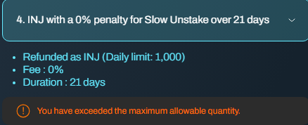 esydia999's tweet photo. @hydro_fi the you have exceeded the maximum allowable quantity shows up for all 3 options when it's only 1 INJ being withdrawn out of the total limit. Fix? https://t.co/DR4DnmosSb