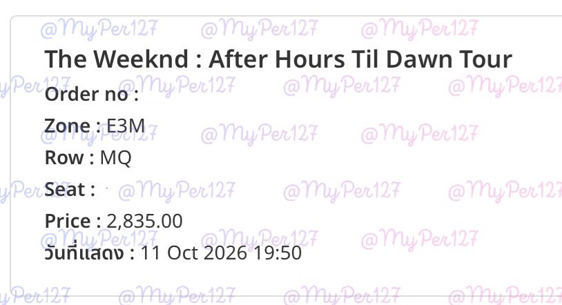 MY_PER.TICKETS🎫❌️ปิดBTS,Duality,TEN❌️ tweet media