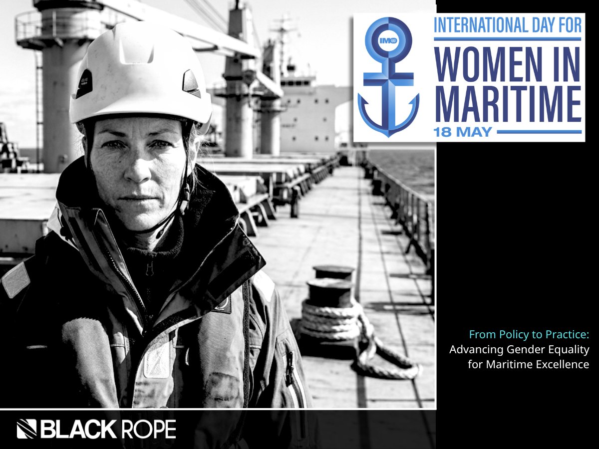 BlackRopegr's tweet photo. On the International Day for Women in Maritime #BlackRope honors the female leaders and professionals driving excellence in our industry. We proudly support this year’s theme, "From policy to practice: Advancing gender equality for maritime excellence."

#WomenInMaritimeDay https://t.co/llH1sQS39u