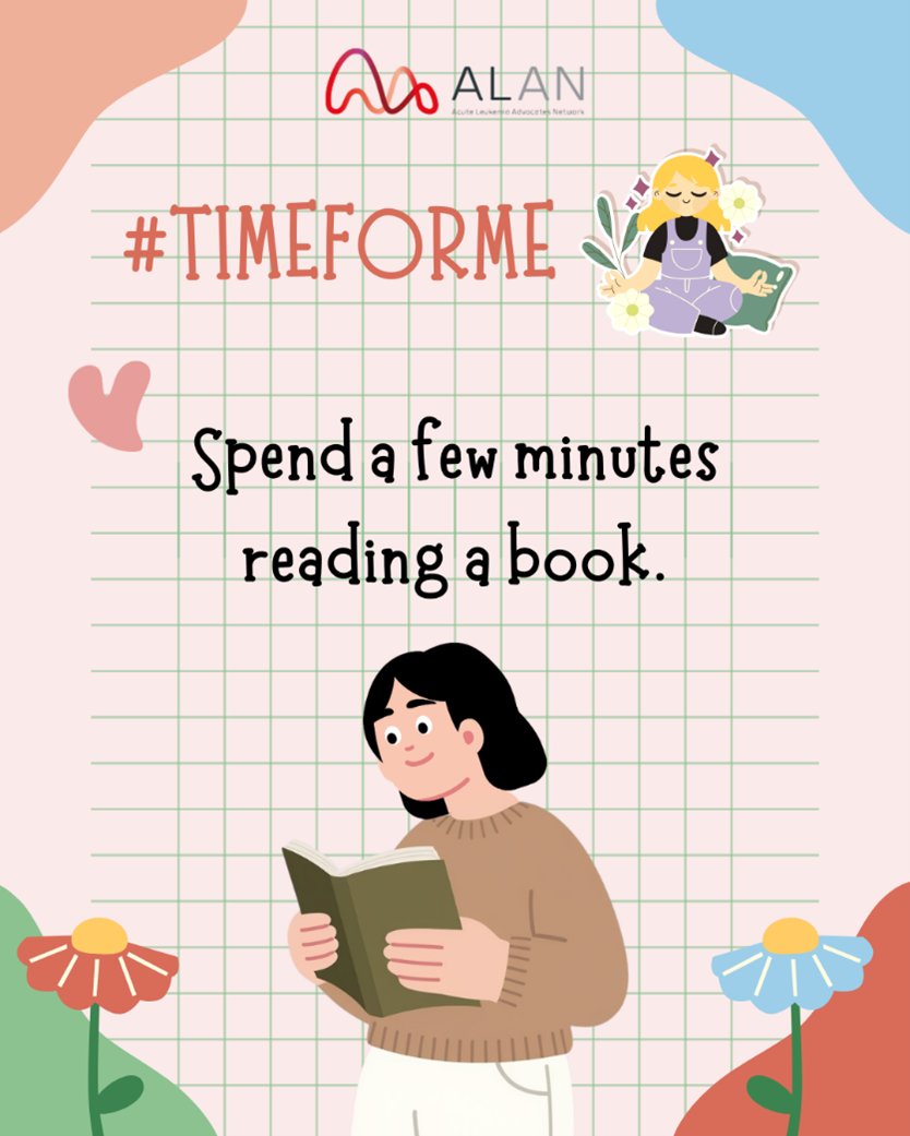 AcuteLeuk's tweet photo. 🧘 Spend a few minutes reading a book.

💛 Allowing yourself a break can make a difference.

#TimeForMe #LeukemiaCommunity https://t.co/Dz4mnAxElQ