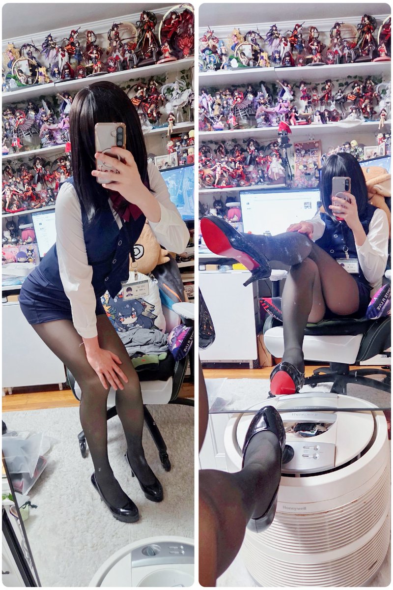 Nepsuka's tweet photo. I tried cosplaying the yankee OC from @Turi_sasu doujin!! https://t.co/00WTjwPpdB
