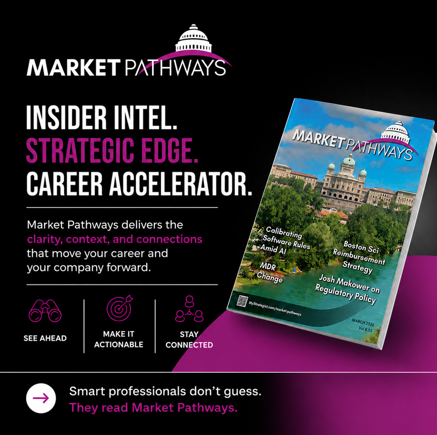 Market_Pathways's tweet photo. Policy shifts shape #medtech long before headlines do. Market Pathways delivers the regulatory, reimbursement, and #policy insight professionals use to stay ahead. Learn more here: https://t.co/7FEIv1woEG https://t.co/iHpWLbvVQf