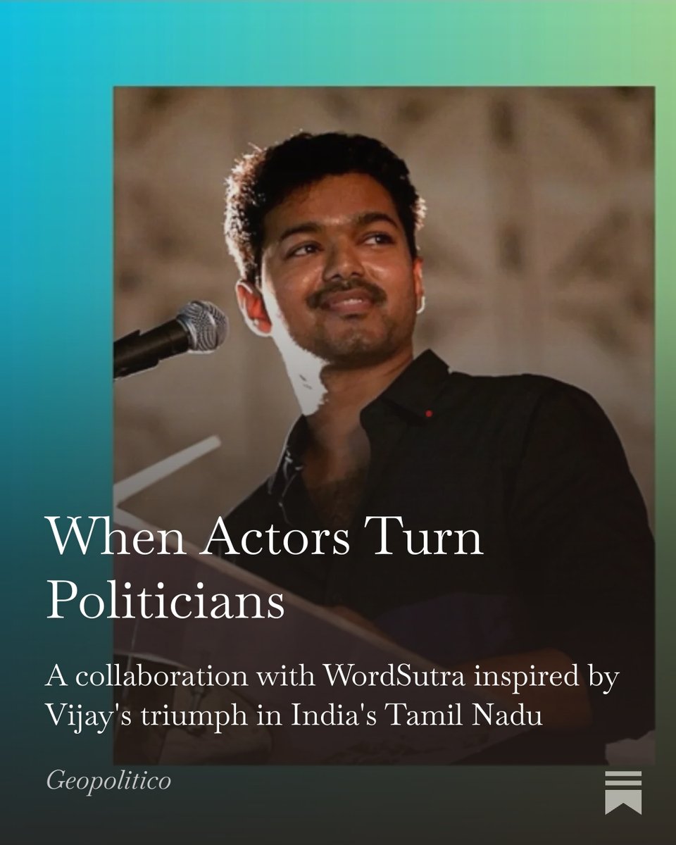 josephjohn000's tweet photo. Following Vijay's meteoric political rise to Tamil Nadu's Chief Minister, my Geopolitico quiz on actors-turned-politicians in India &amp; across the world, in collaboration with @hrvenkatesh and his puzzle WordSutra's actor-politico edition. https://t.co/nOYgmJbxRh https://t.co/DGDXfIJVnE