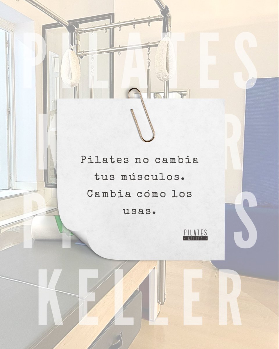 PilatesKeller's tweet photo. Lo que transforma tu cuerpo no es tener “más músculo”.
Es aprender a activar mejor el que ya tienes.

Pilates mejora la organización muscular, la postura y la distribución de la tensión en el cuerpo.

En @pilateskeller te ayudamos a conseguirlo. 
Vienes? 

#pilateskeller #musculo https://t.co/ufuZagyu8E