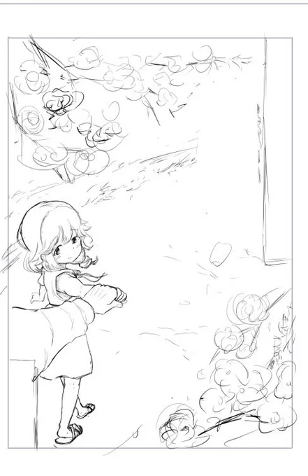 良ちゃんを
描いています 