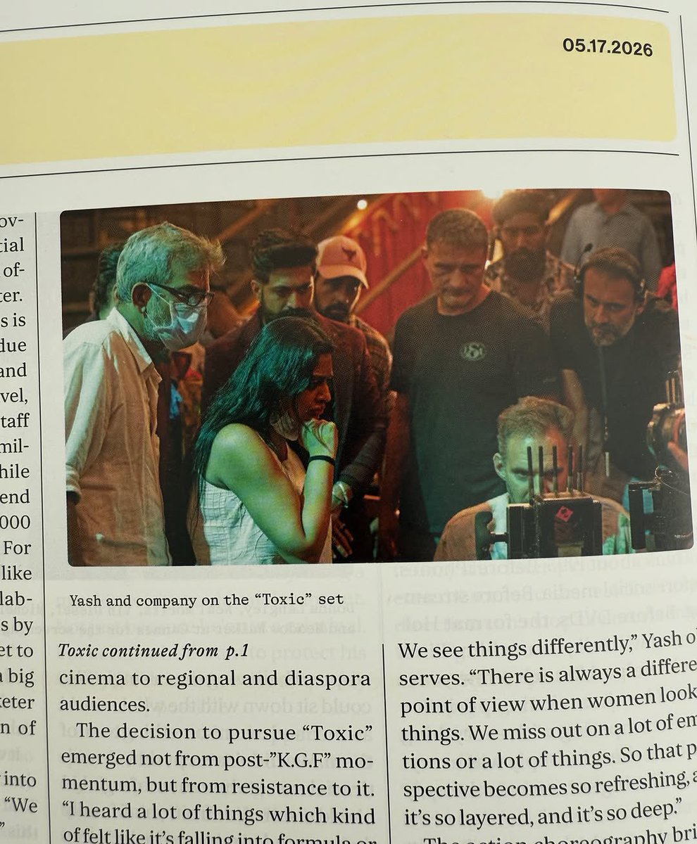 PavanyashEdits's tweet photo. .@humasqureshi shines at Cannes while celebrating Rocking Star @TheNameIsYash's international spotlight in @Variety magazine cover for #Toxic 🔥

#ToxicTheMovie 
#GeetuMohandas @KvnProductions #MonsterMindCreations https://t.co/jagtv9Tes7