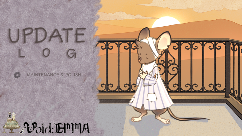 RabbitPunchDev's tweet photo. v1.0.2 patch up ~
🛠fixes: pause bgm, ultra-wide letterbox artifact, splash screen
✨polish: KR/RU localization proofread, new icon
90MB for this much fix (unity things). 
demo on steam.
#VoidEmma #indiegame #gamedev #Steam #インディーゲーム https://t.co/lyBCH1WZVJ