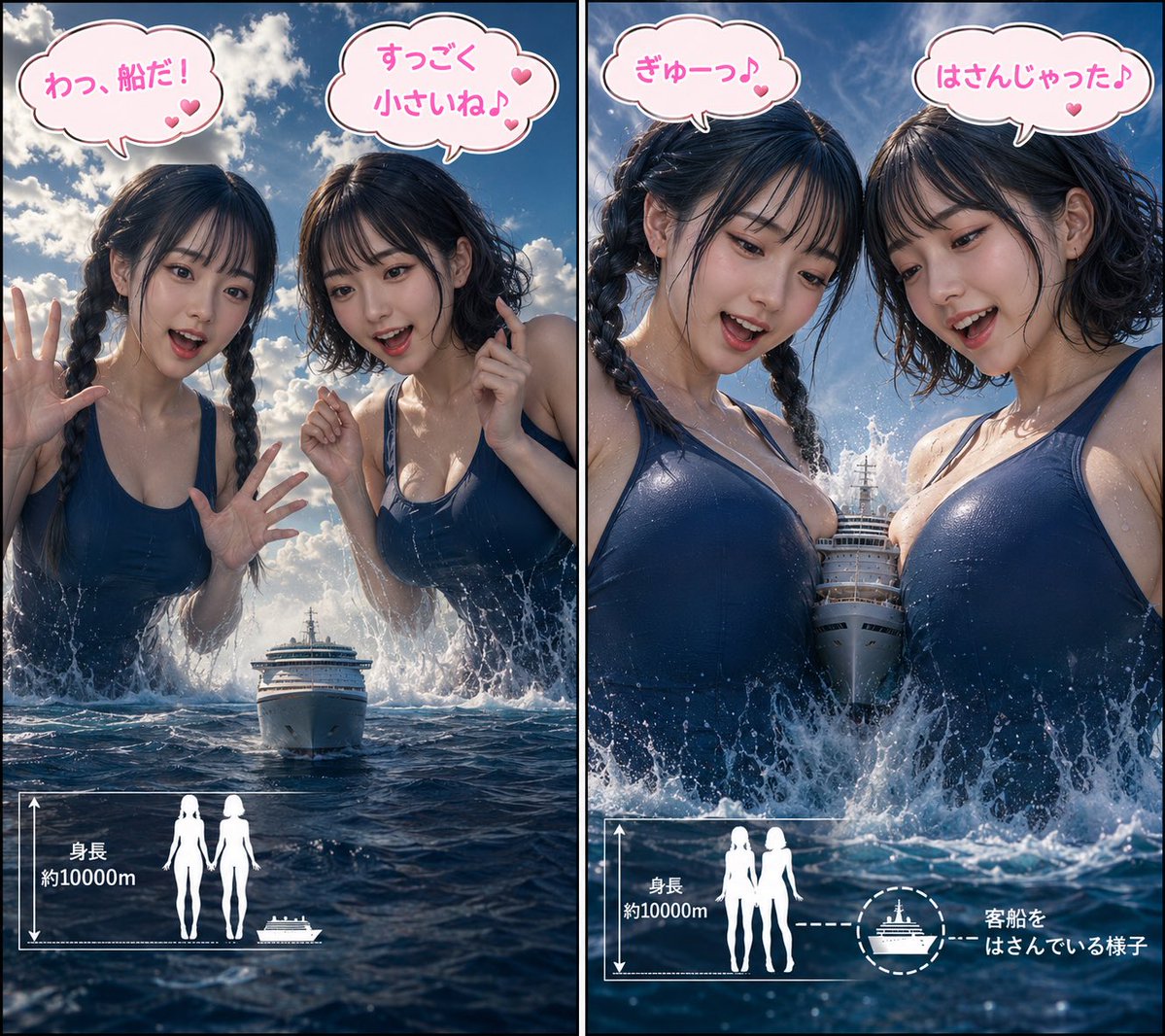 大きい女の子が好きです。 tweet media