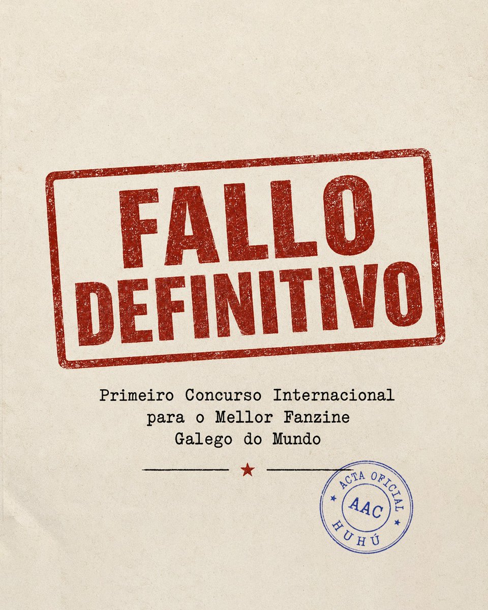 HuhuAAC's tweet photo. A @HuhuAAC fai público o fallo definitivo do Primeiro concurso Internacional para o Mellor Fanzine Galego do Mundo. 📃 👇🏽
#Sárria #Huhú #fanzine #Macheta #fanzinegalego https://t.co/bThkqyJYtS