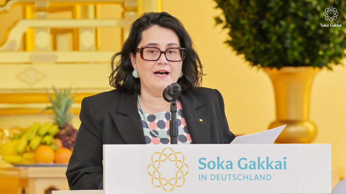 sgi_info's tweet photo. 🆕News: On May 9, a general meeting was held at the Frankfurt Ikeda Peace Culture Centre in Germany to mark the 65th anniversary of @daisakuikeda_of’s first visit to Europe. A delegation from Japan, led by Soka Gakkai President Minoru Harada, attended the meeting alongside 450 members representing 31 countries. New leadership appointments were announced at the meeting: in Germany, Carola De Decker was named General Director and Julia Lohrmann Women's Leader; in the Netherlands, Gina Hameeteman was named General Director and Beatrice Sterna Women's Leader.
#SokaGakkai #BuddhisminAction #SokaGakkaiNews