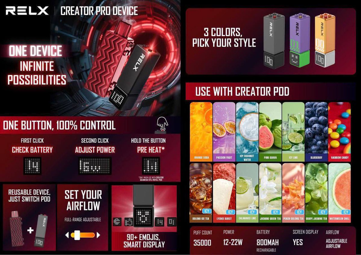 cheryle91210's tweet photo. 悦刻积木 Creator Pro —— 真正的“乐高 vape”来了！
微信: wanwan23588
3色可选随意拼搭  
一键操作超丝滑  
像素屏表情包上头  
35000口 + 可调功率 + 可调气流

经典中的经典，玩了就不想换！😎

#悦刻 #RELX #CreatorPro #电子烟 #Vape #悦刻积木 https://t.co/CpdcJ9a8nn