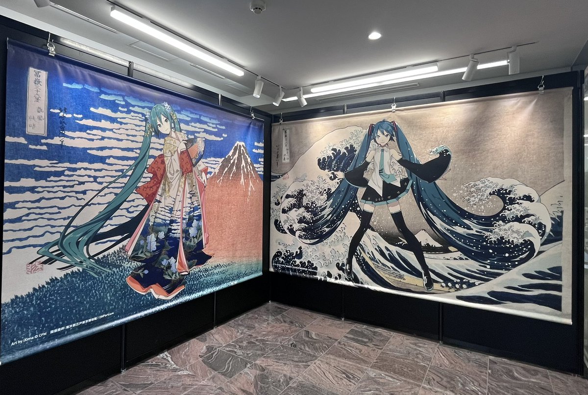 🌊GOOD SMILE POP UP STORE🌊 『葛飾北斎×初音ミク』のイラスト展示