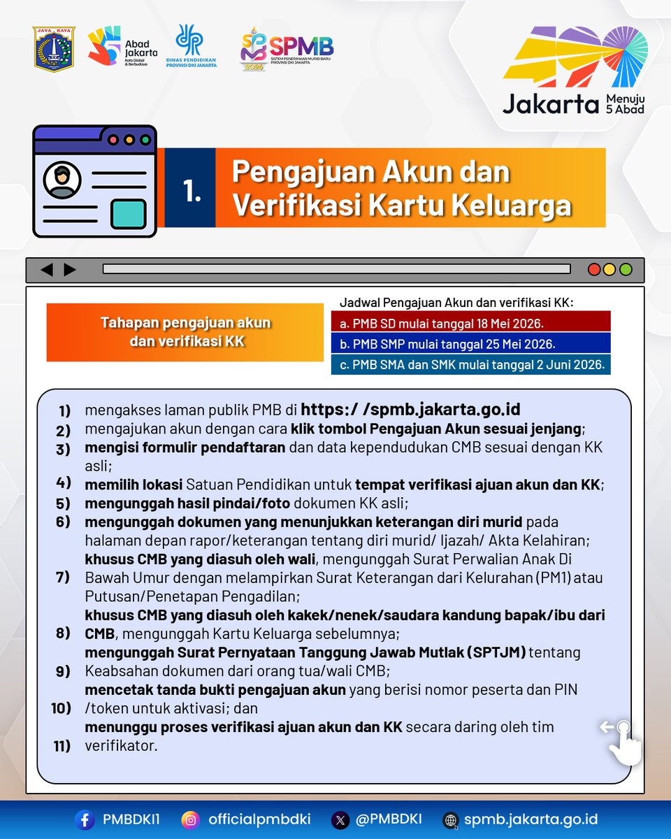 Penerimaan Murid Baru (PMB) DKI Jakarta tweet media