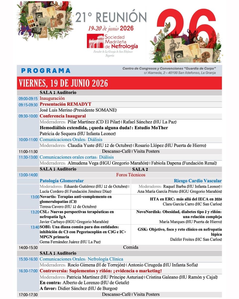 Sociedad Madrileña de Nefrología (SOMANE) tweet media