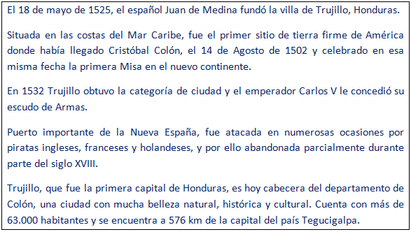 javierleoncio49's tweet photo. El 18 de mayo de 1525, hoy hace 501 años, Juan de Medina fundó la villa de Trujillo (Honduras). @DiarioLaPrensa,@UNAHoficial,@UCSHonduras,@histohonduras,@marcaHONDURAS,@HN_Travel,@hondurasnespana,@EmbEspHonduras,#Trujillo,#Honduras https://t.co/yIN6fAj2CX