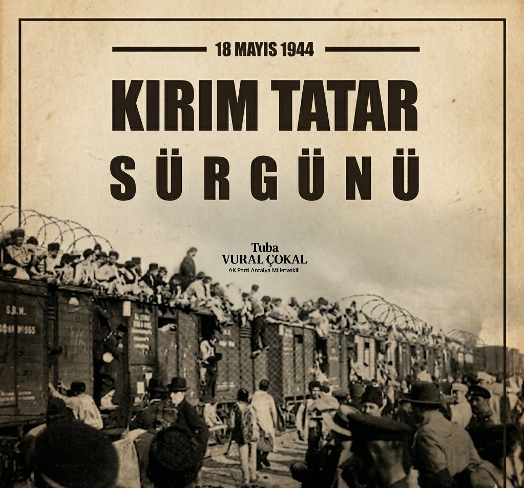 tubavuralcokal's tweet photo. 18 Mayıs 1944'te Kırım’da yükselen feryat, Türk dünyasının ortak acısıdır. Öz yurtlarından sürülen soydaşlarımızın aziz hatırasını saygıyla yad ediyor, Kırım Tatar sürgününde hayatını kaybedenleri rahmetle anıyorum. https://t.co/DKgonjzKOs