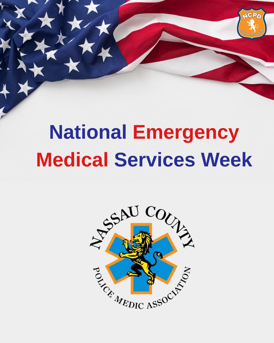 ncpdfcu's tweet photo. It's #NationalEMSWeek 🚑

Thank you for your dedication, determination, and courage to continuously keep us healthy and safe around the clock. A special thank you to the Nassau County Police Medic Association https://t.co/KGVWJn5HI0