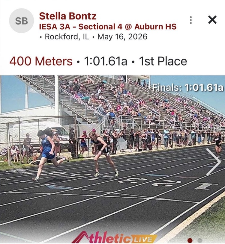 BulldogColoma's tweet photo. Congratulations to ECN's Stella Bontz (8th) for taking 1st place at sectionals in the 400 M and pole vault! She also broke another school record in the 400 M with a time of 1:01.61! Terrific job, Stella! https://t.co/rwuoSQYFXY