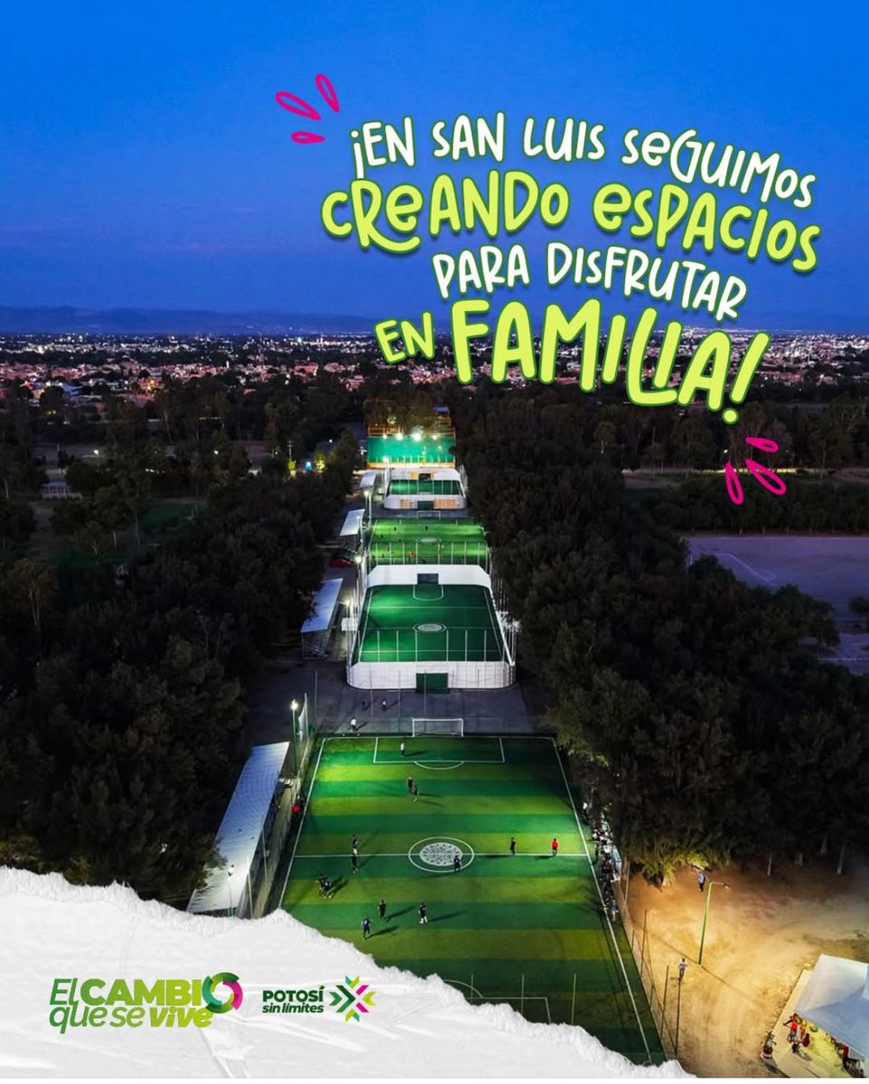 RGC_Mx's tweet photo. Qué gusto ver cómo San Luis Potosí sigue cambiando 💚✨

Hoy estamos recuperando y creando espacios modernos, seguros y llenos de vida para que tú y tu familia hagan ejercicio, convivan y disfruten juntos. 👊😎
 
#PotosíSinLímites #ElCambioQueSeVive https://t.co/mbQmWKHRdP