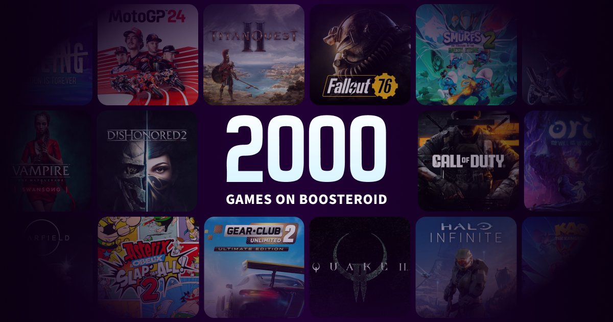 Boosteroid_main's tweet photo. Boosteroid has officially reached 2,000 available games

Thank you to everyone who continues playing, supporting the platform, and growing together with us ❤️

And yes - we’re not stopping here.
We’ll keep expanding the library and bringing more games to the service.

We know there are still titles many of you want to see added. While some games remain difficult to bring to the platform, we constantly review new possibilities.
There’s still a lot ahead.

More games, more releases, and more big titles to come 🎮
Stay with us.

#boosteroid #gaming #gamer #cloudgaming