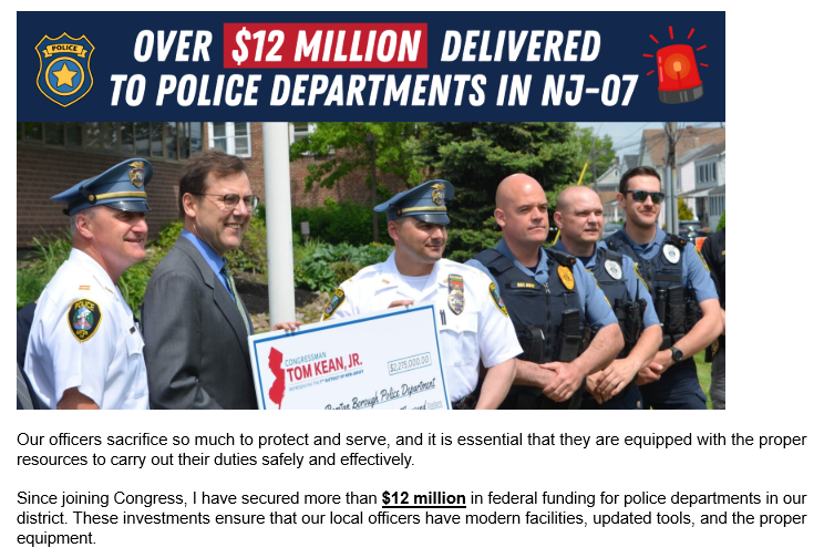 Fritschner's tweet photo. Tom Kean's office still sending out constituent newsletters like the guy hasn't vanished off the face of the earth https://t.co/svyan4UmPA