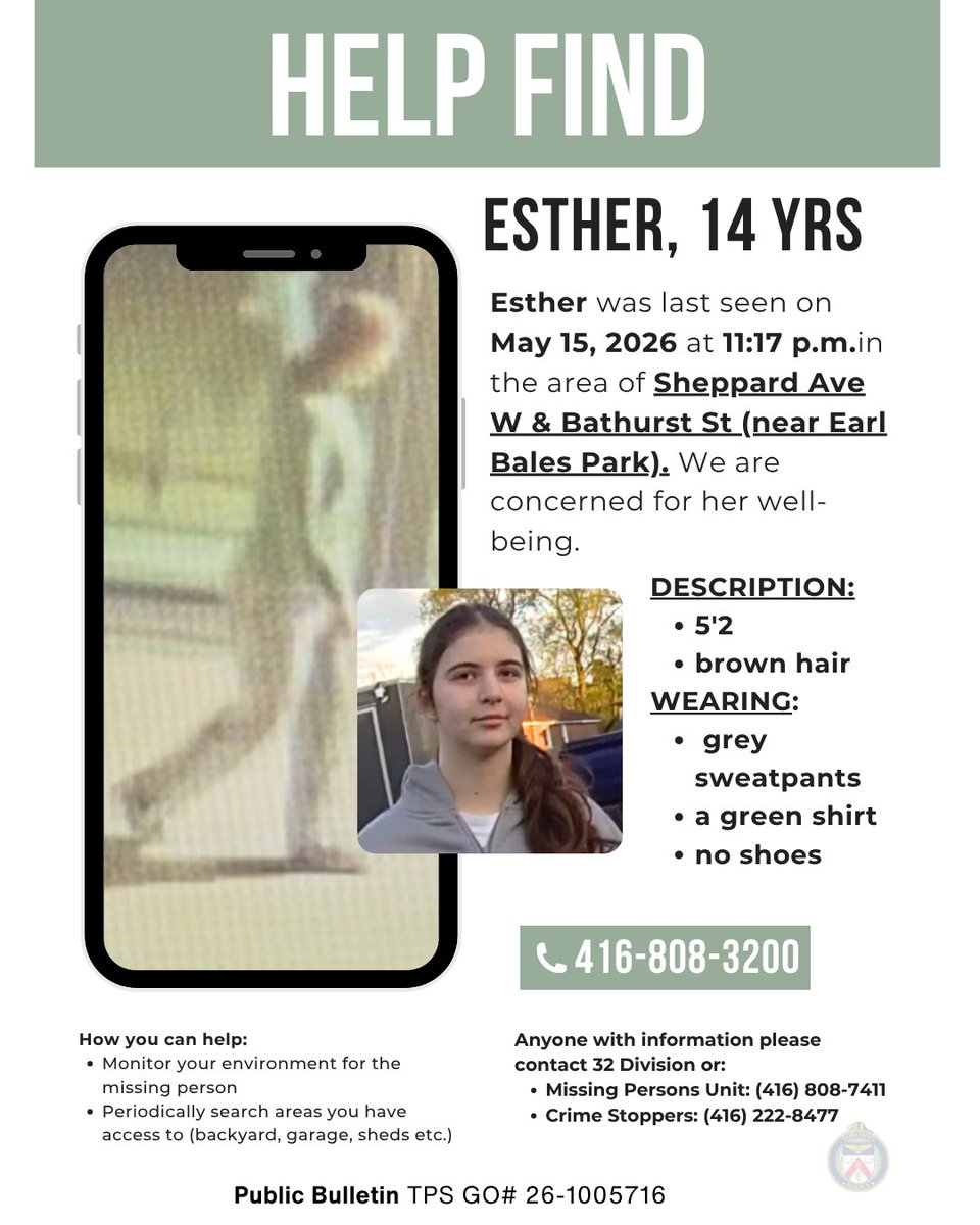 Toronto Police Missing Persons Unit tweet media