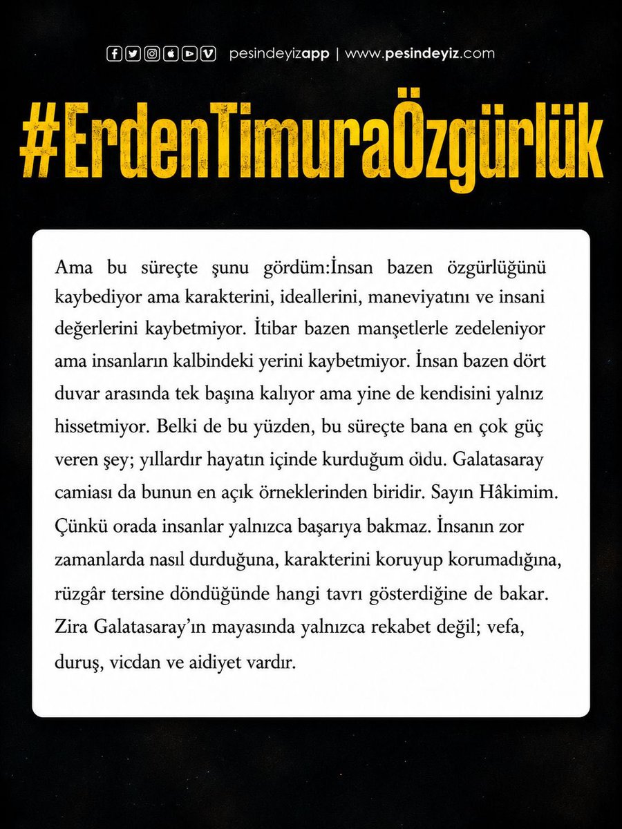 PesindeyizApp's tweet photo. #ErdenTimuraÖzgürlük https://t.co/uscJ1s7WqC