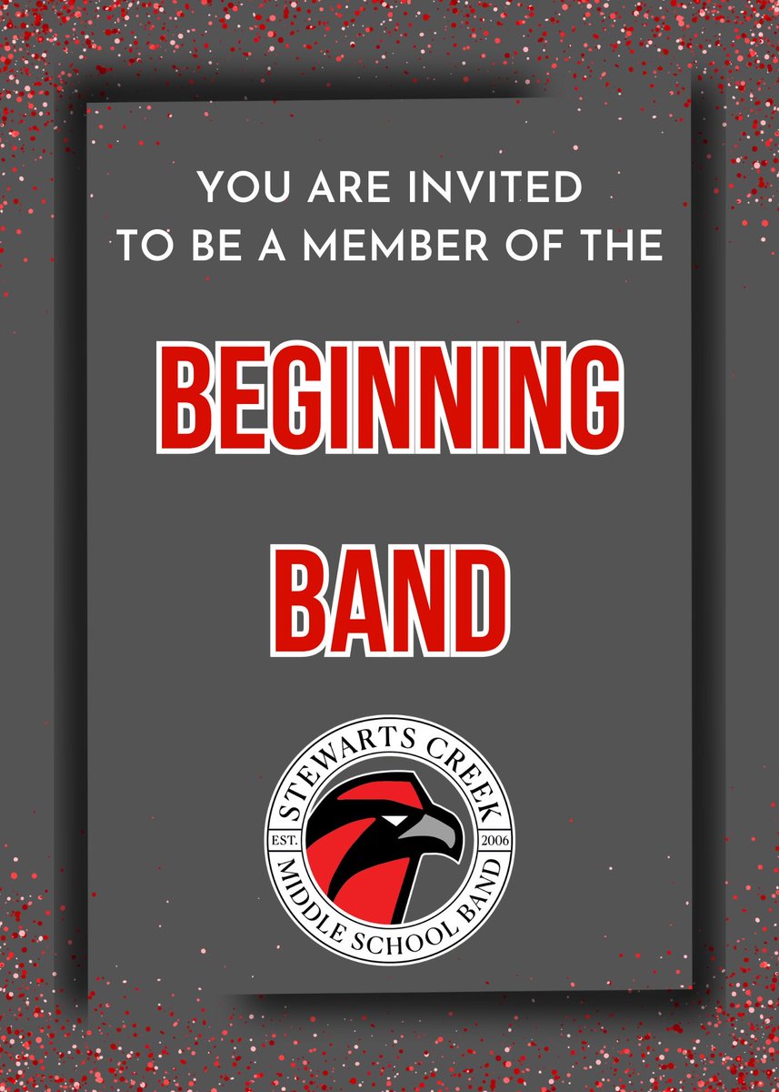scmsband's tweet photo. TOMORROW - Don’t miss your chance to join the SCMS Band Program! 

🎵 We are SCMS’ largest school organization!

🎵 NO MUSICAL EXPERIENCE required!

🎵 Students CAN be in Band &amp; athletics, STEM, other fine arts!

The ONLY requirement is to attend our meeting on May 19th @ 6:30pm https://t.co/ynE0ml1SPf