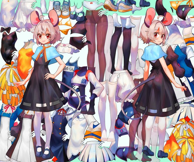 こんばんはでただいまです。おskeb納品!納品です! 今回はナズーリンきせかえセットをやりたい放題しました! (まんぞく)