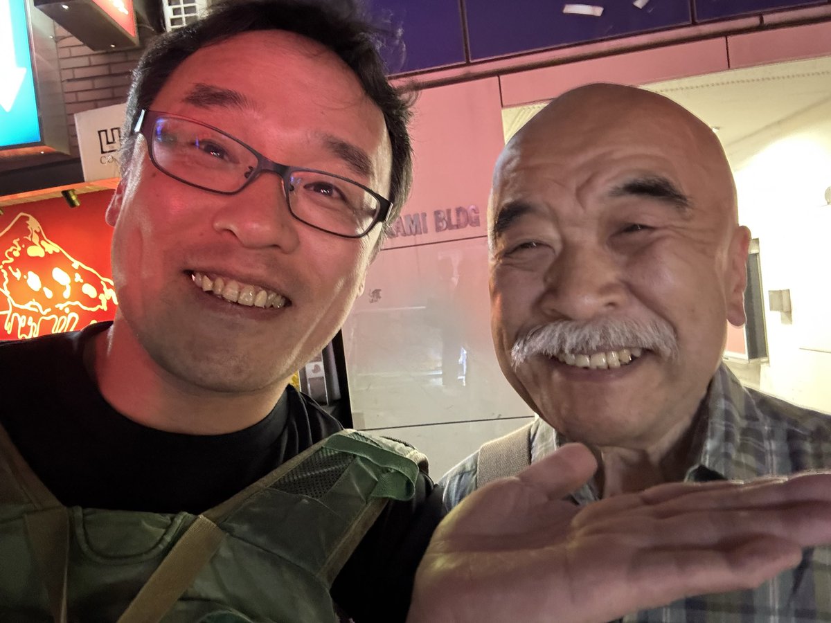 tony_ooki's tweet photo. 無茶苦茶久しぶりに巨匠と😍😍

斉藤修さん🤤

師匠には本当に色々教えて頂きました。 https://t.co/lpdNAE2zRc