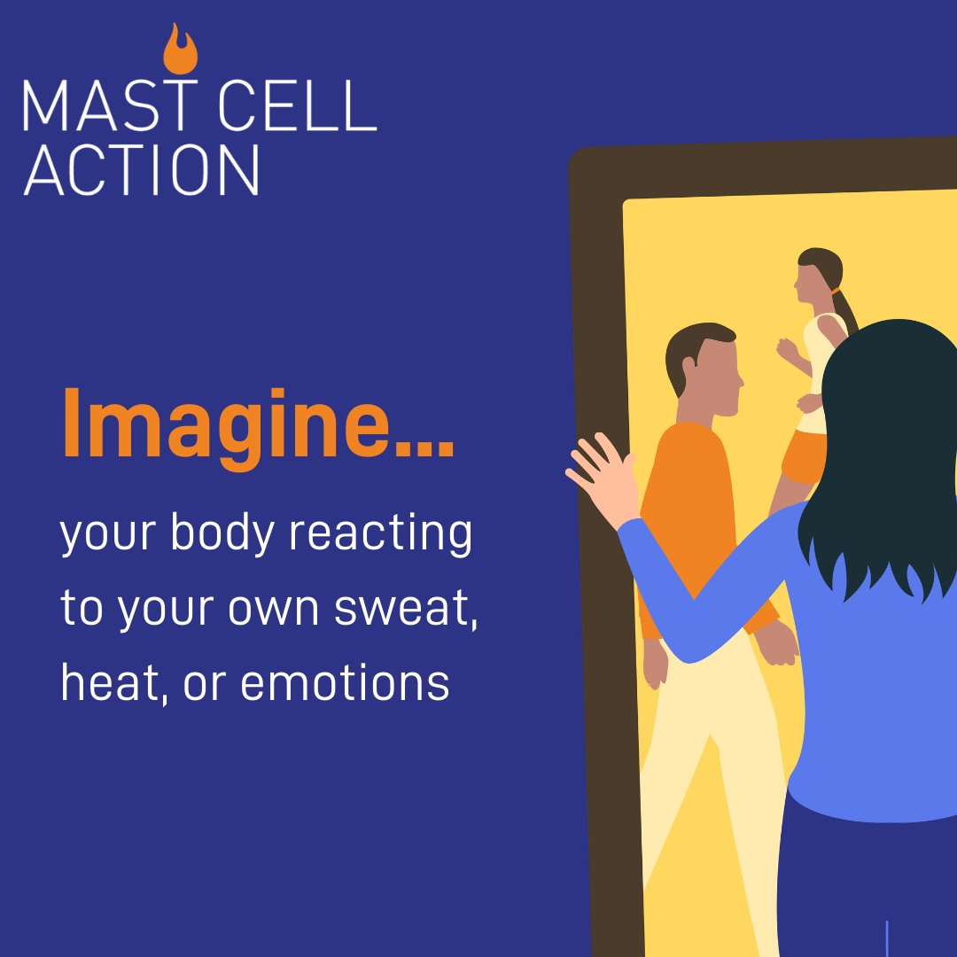 MastCellAction's tweet photo. Imagine your body reacting to your own sweat, heat, or emotions.

For some with MCAS, even their own biology becomes a trigger. https://t.co/vs8bQBTAjb