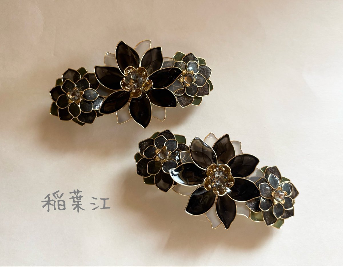 new! ＊お花バレッタ＊ 🌸富田江 🌸稲葉江 🌸笹貫 🌸信濃藤四郎 5/31