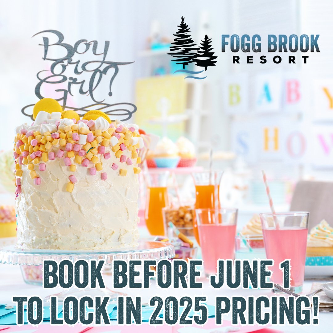 FoggBrookResort's tweet photo. Planning something worth celebrating this year? 🎉

Book your date before June 1 and lock in 2025 pricing while you still can.

Because procrastination… isn’t on the guest list. 😉 https://t.co/CYSYztJcTZ