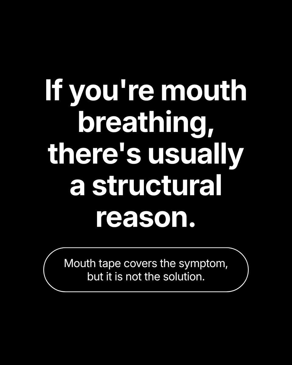 airwayhealthco's tweet photo. If you're relying on mouth tape and it feels uncomfortable, that discomfort is information. 👉 Your body is telling you the nasal airway isn't clear. That's a problem worth solving. https://t.co/FBigLLMa7c