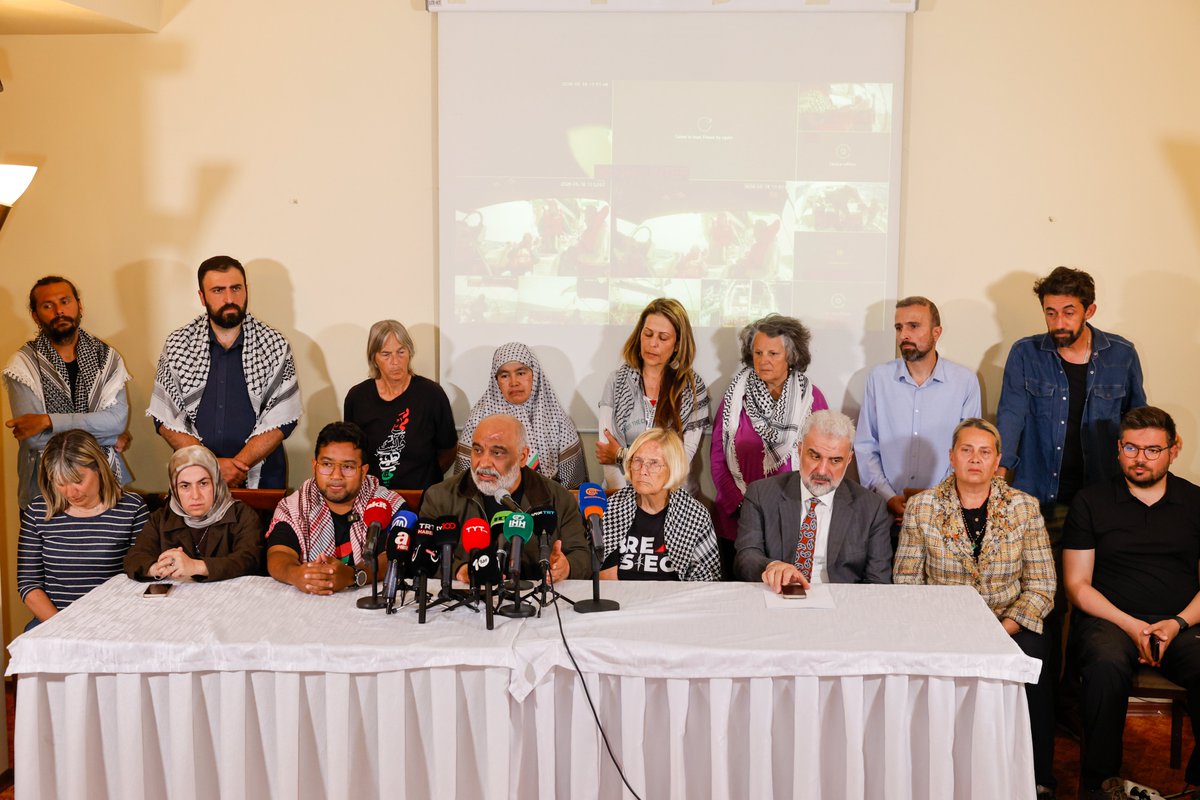 ihhinsaniyardim's tweet photo. Global Sumud Filosu’na yönelik müdahaleye ve İsrail’in İHH’yı hedef alan tehditlerine karşı basın açıklamamızı gerçekleştirdik. https://t.co/AvENxoawsb