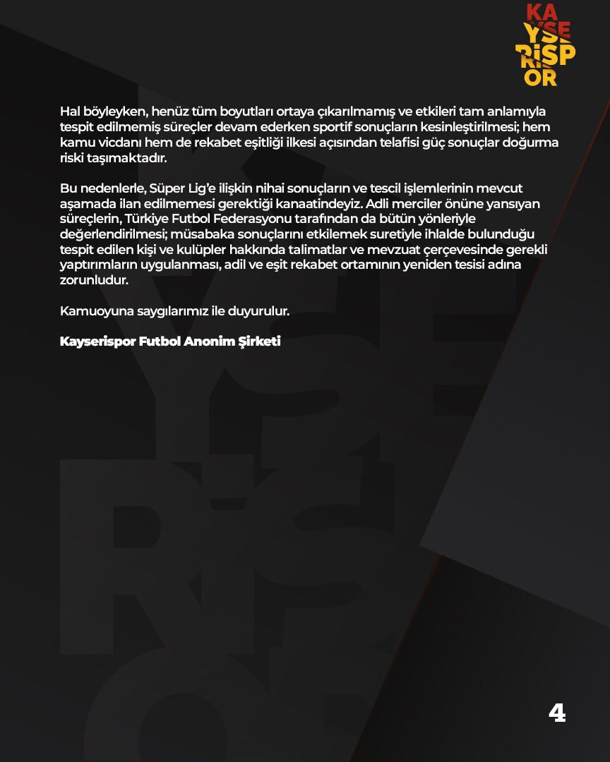 Zecorner Kayserispor tweet media