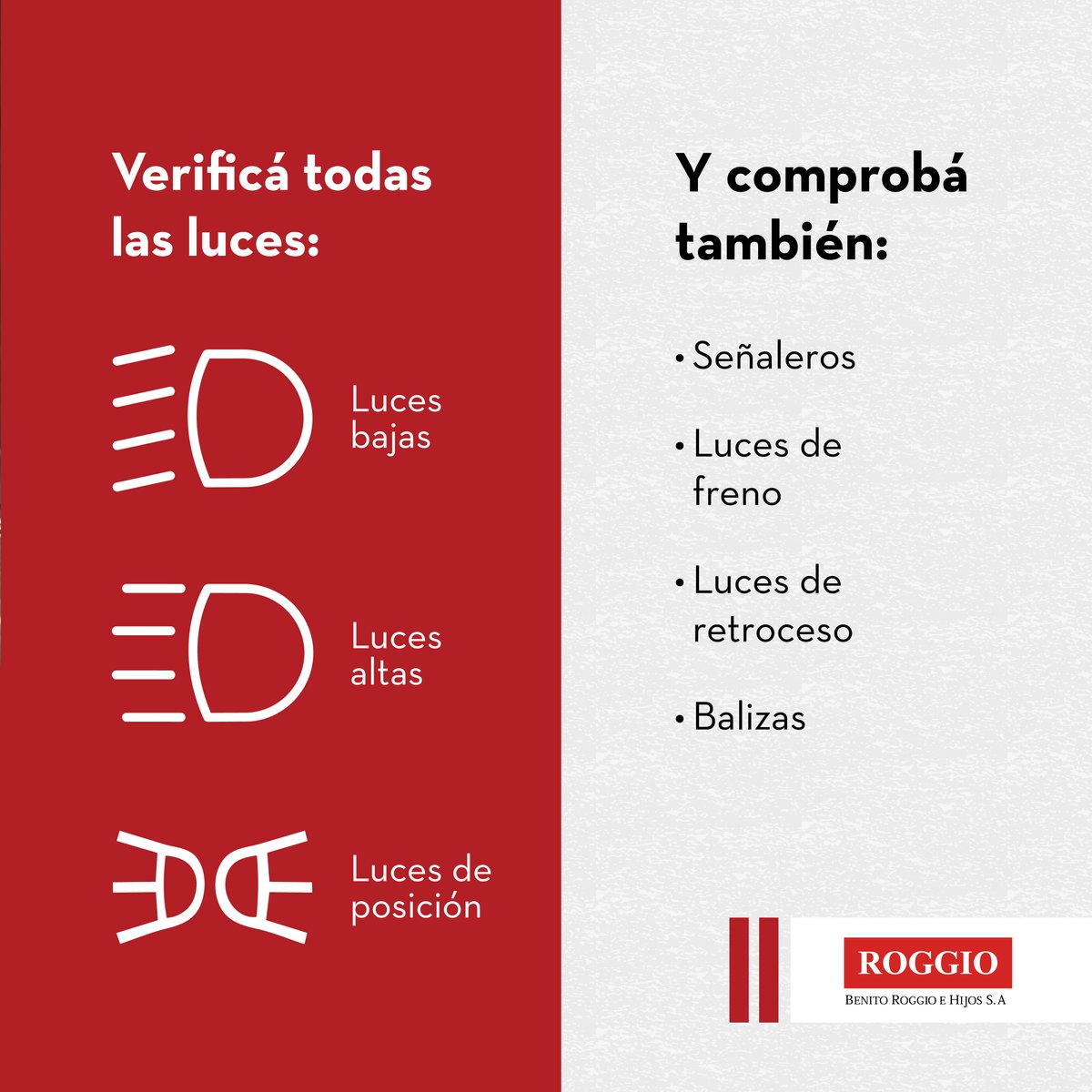 RoggioPy's tweet photo. El estado de tu vehículo es fundamental para una conducción segura.
Las luces no solo permiten ver mejor el camino: son una forma de comunicación entre conductores, ayudan a anticipar maniobras y garantizan la visibilidad en la vía. https://t.co/T9GSh5qrY4