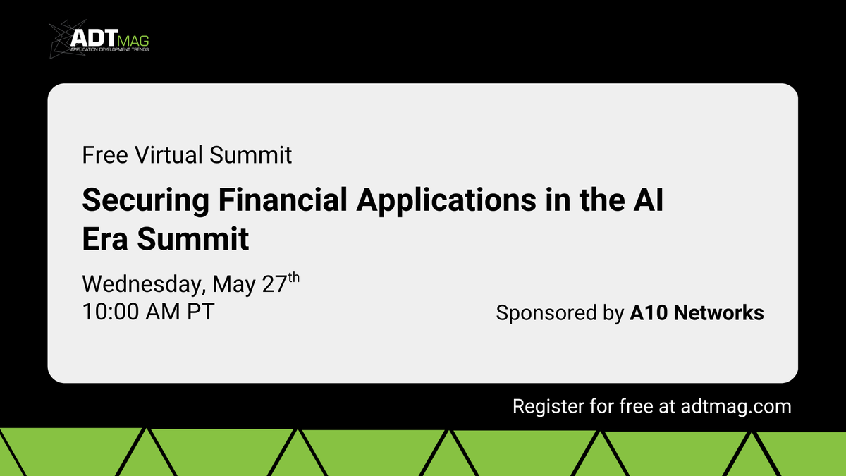 ADTmag's tweet photo. AI guardrails are becoming essential for financial application security.

Join us and sponsor @A10Networks on May 27th for this FREE virtual summit on AI guardrails, app security and bot-driven fraud mitigation.

Register now: https://t.co/fc6pfhe37m

#FinServ #AISecurity https://t.co/QCXkqwhjCj