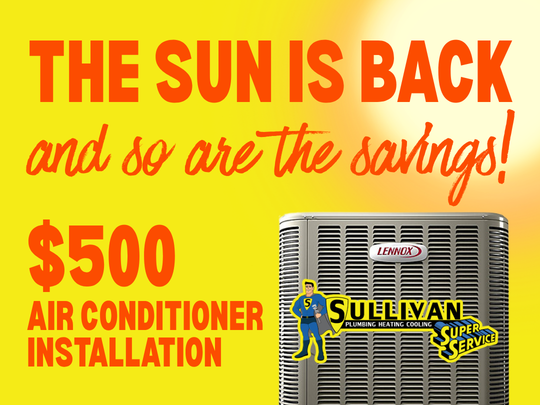 SullivanService's tweet photo. The sun is back — and so are the savings! ☀️
💥 Get $500 off air conditioner installation https://t.co/hZN8SXOHg7