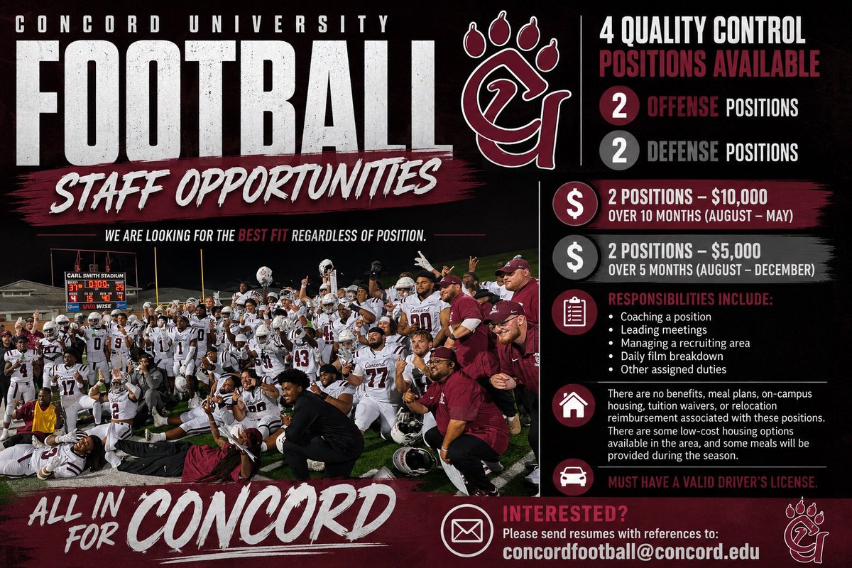 Concord University Football tweet media