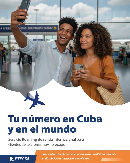 XiomaraGarcaSe1's tweet photo. Servicio Roaming de salida Internacional @EtecsaServicios https://t.co/86VBSs9lFD