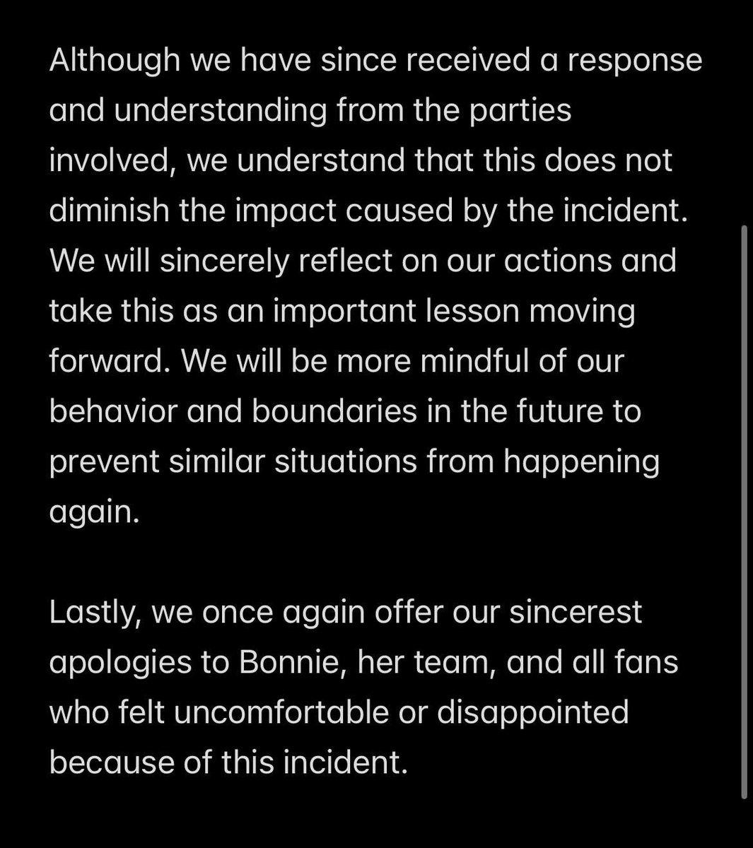 chan_danda94993's tweet photo. Due to the character limit on X, please refer to the attached images for our full statement regarding the incident that occurred during Bonnie’s school event yesterday.
@beonnnie
#beonnnie #runix https://t.co/inuFW9SfHZ