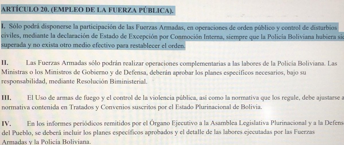 DarioOnim's tweet photo. El vocero de gobierno dice que ‘respetan la Ley’’, pero ¿bajo qué norma salen los militares a desbloquear si la Ley 1341 establece que las fuerzas armadas participarán en operativos de orden público con declaratoria de estado de excepción y siempre que la policía sea superada? https://t.co/UTcvcEdFh7