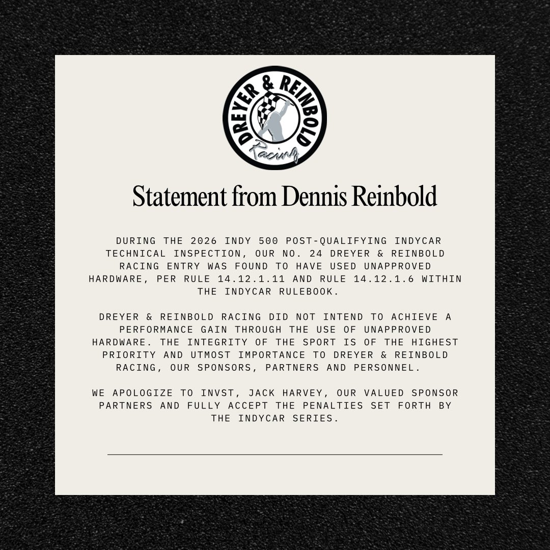 Dreyer & Reinbold Racing tweet media