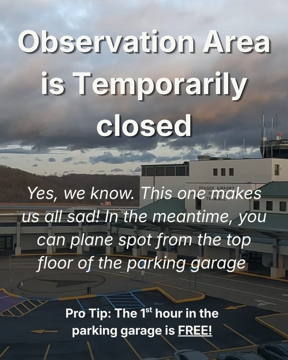 flycrw's tweet photo. Please be advised some of our airport features have been temporarily closed due to construction! https://t.co/OpTGatIXCS