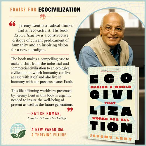 JeremyRLent's tweet photo. I’m deeply grateful to Satish Kumar for his generous and thoughtful words about Ecocivilization.
#Ecocivilization #JeremyLent #EcologicalCivilization #Sustainability #RegenerativeFuture #ClimateAction
Photo: Schumacher College https://t.co/07WznhAnL1