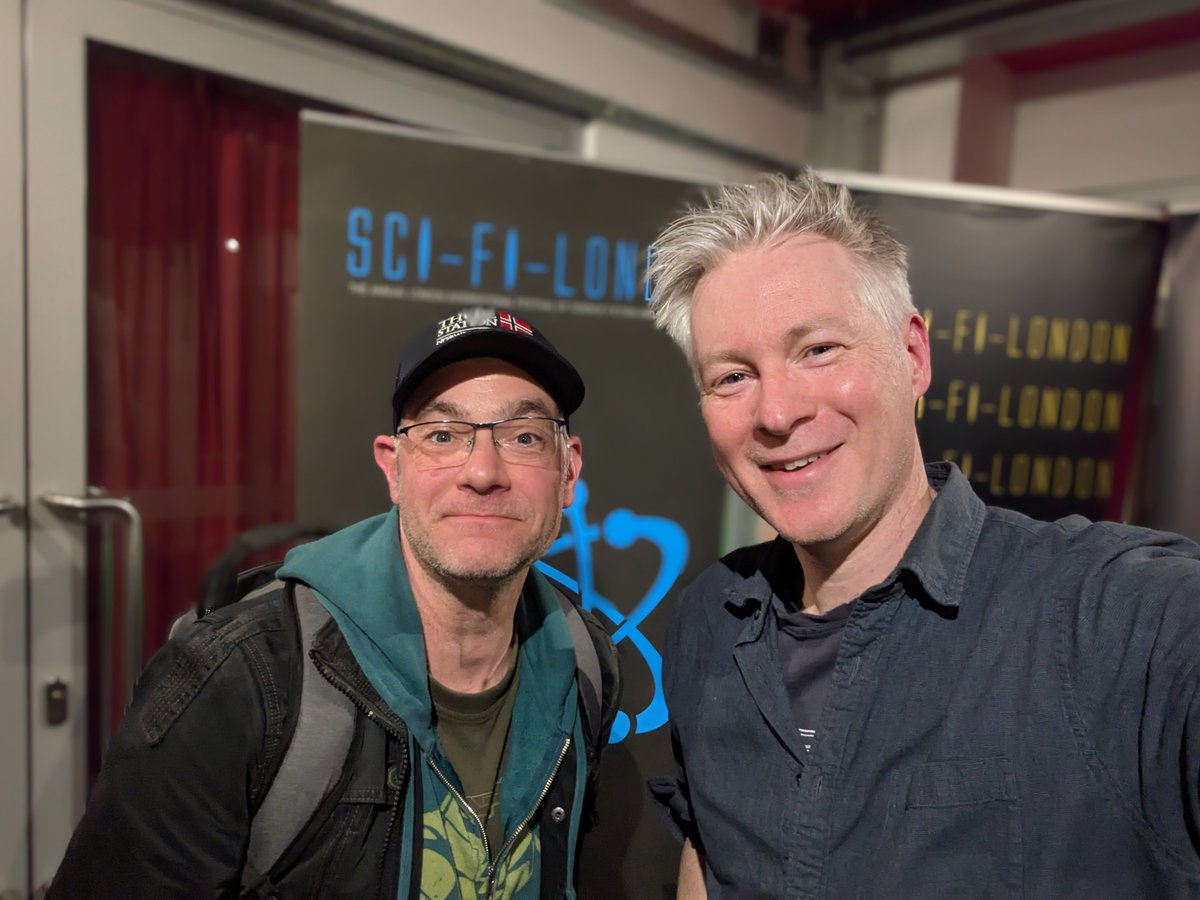 johnRmullaney's tweet photo. What a fantastic @scifilondon film fest. Had such a brilliant few days watching amazing films and meeting &amp; chatting to such talented filmmakers. Huge thanks to Louis and the whole team for making my artwork such a prominent part of this year’s festival.
#SciFi #SciFiLondon https://t.co/04ED0n9ifY