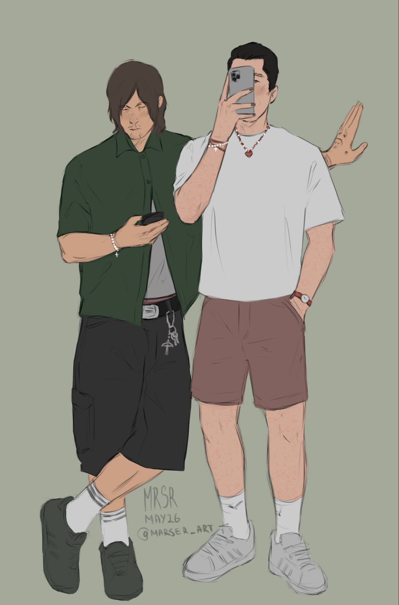 marser_art's tweet photo. are they gay or european? idk 

#TheWalkingDead #degan #neryl https://t.co/9O3oX8zMLU